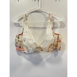 Aubade Reine des Pres Plunge Bra Floral Plunge Bra Size 34DD 36DD EUC 34E 36D